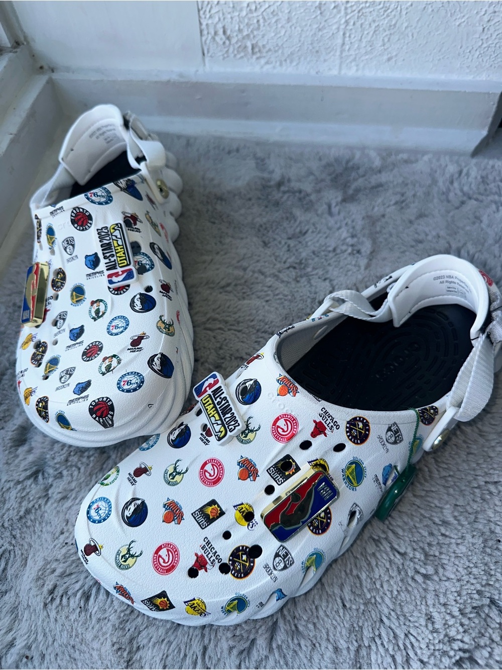 Crocs NBA All-Star 2023 Utah Clogs White Multi Men’s 11 / Women’s 13